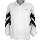 Nike - White Embroidered Logo Windbreaker 1990s X-Large Vintage Retro