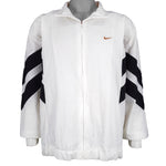 Nike - White Embroidered Logo Windbreaker 1990s X-Large Vintage Retro