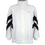 Nike - White Embroidered Logo Windbreaker 1990s X-Large Vintage Retro