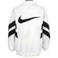Nike - White Embroidered Logo Windbreaker 1990s X-Large Vintage Retro