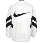 Nike - White Embroidered Logo Windbreaker 1990s X-Large