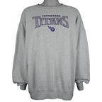 Vintage NFL (Majestic) - Tennessee Titans Embroidered Crew Neck Sweatshirt 1990s 3X-Large in gray