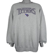 Vintage NFL (Majestic) - Tennessee Titans Embroidered Crew Neck Sweatshirt 1990s 3X-Large in gray