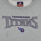 Vintage NFL (Majestic) - Tennessee Titans Embroidered Crew Neck Sweatshirt 1990s 3X-Large in gray