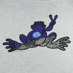 Vintage - Grey Peace Frogs Crew Neck Sweatshirt 1994 X-Large Vintage Retro