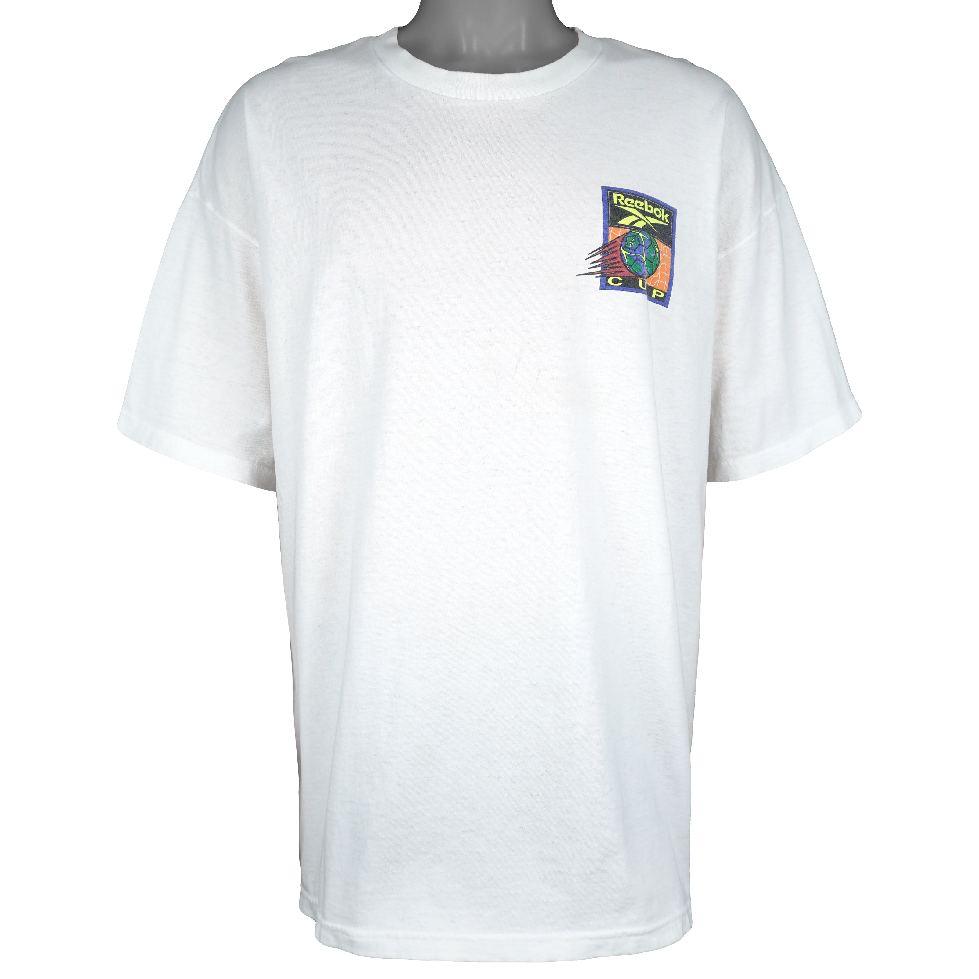 Reebok - Soccer Cup Big Logo Single Stitch T-Shirt 1997 XX-Large Vintage Retro
