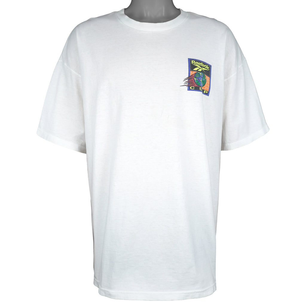 Reebok - Soccer Cup Big Logo Single Stitch T-Shirt 1997 XX-Large Vintage Retro