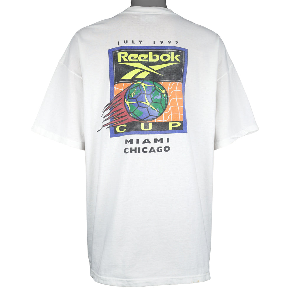 Reebok - Soccer Cup Big Logo Single Stitch T-Shirt 1997 XX-Large Vintage Retro