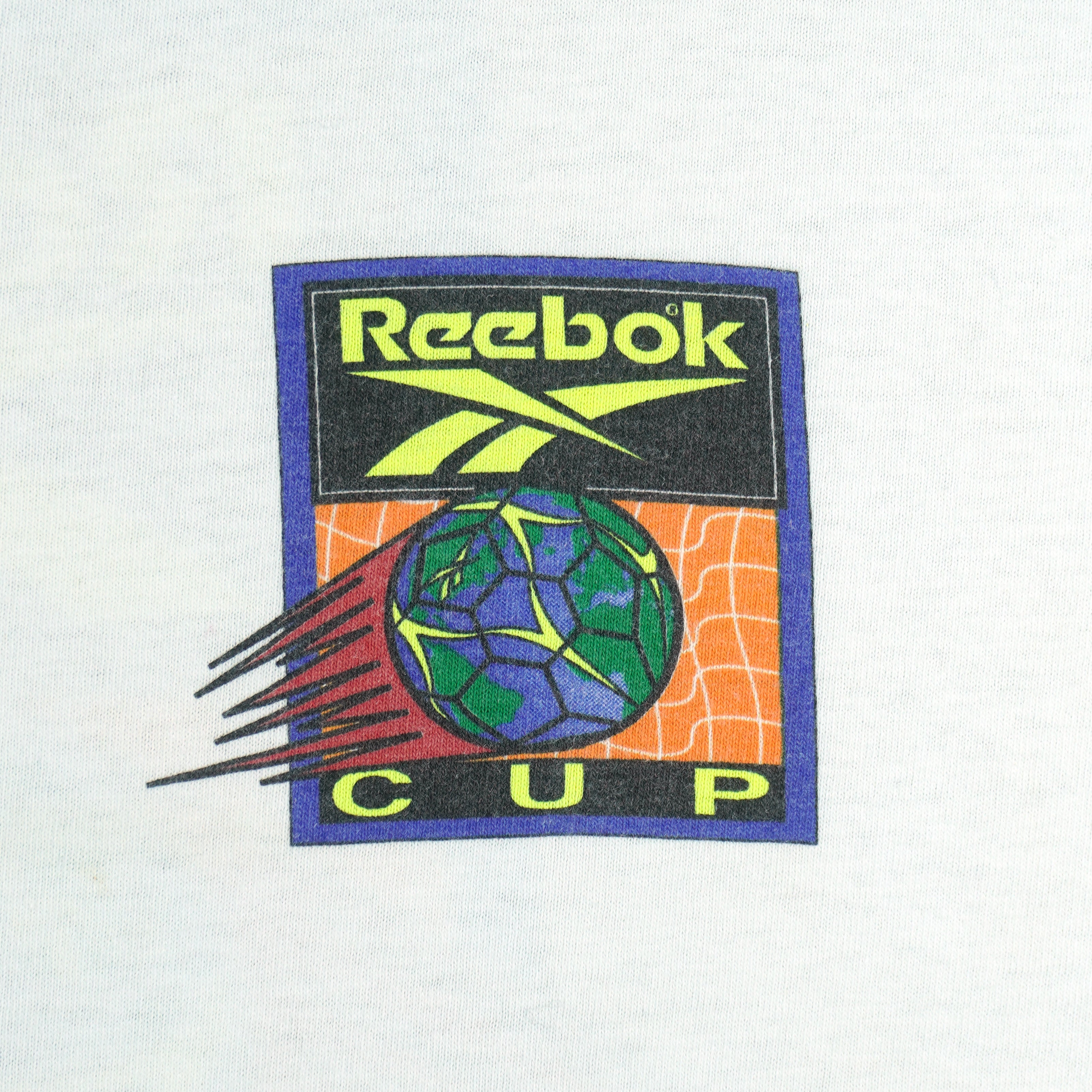 Reebok - Soccer Cup Big Logo Single Stitch T-Shirt 1997 XX-Large Vintage Retro