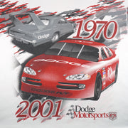 Vintage (AAA) - Dodge Motorsports We're Back All Over Print T-Shirt 2001 2X-Large Vintage Retro