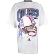 Vintage NFL (Riddell) - Tennessee Oilers Helmet T-Shirt 1998 X-Large Tall in white