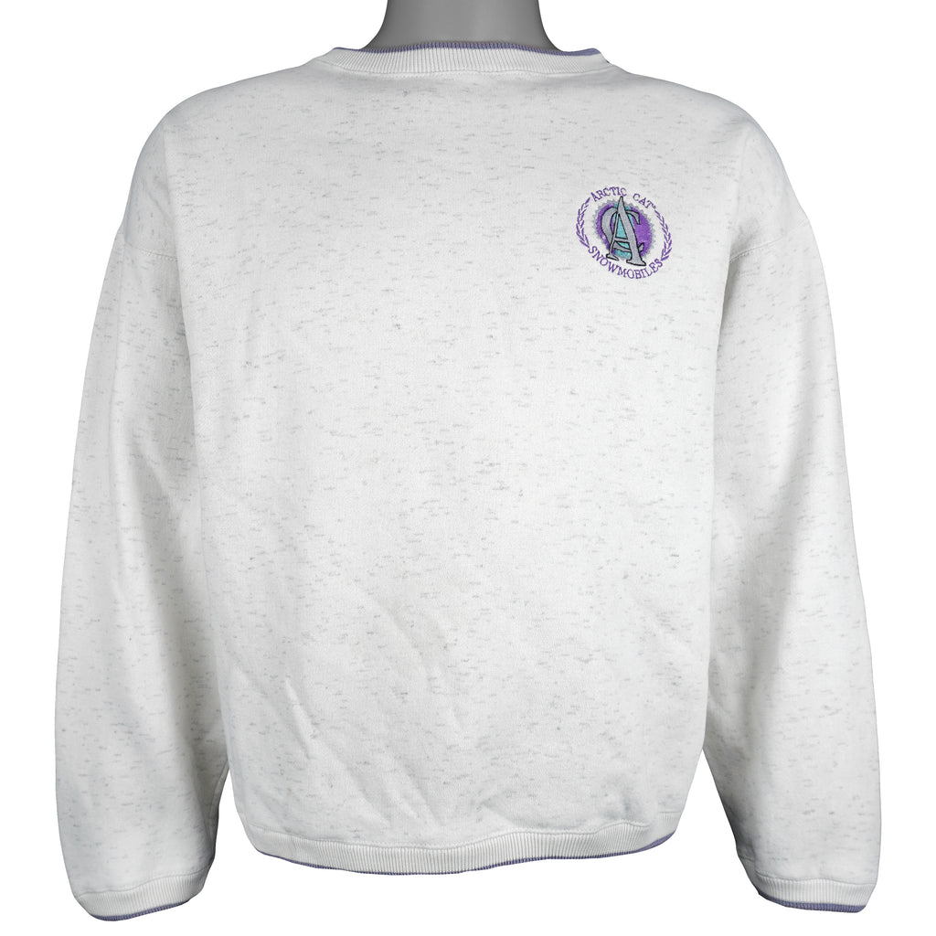 Vintage - Arctic Cat Snowmobiles Crew Neck Sweatshirt 1990s Large Vintage Retro