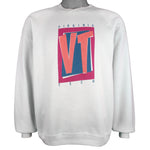 NCAA (Gear) - Virginia Tech spell-Out Crew Neck Sweatshirt 1990s Large Vintage Retro