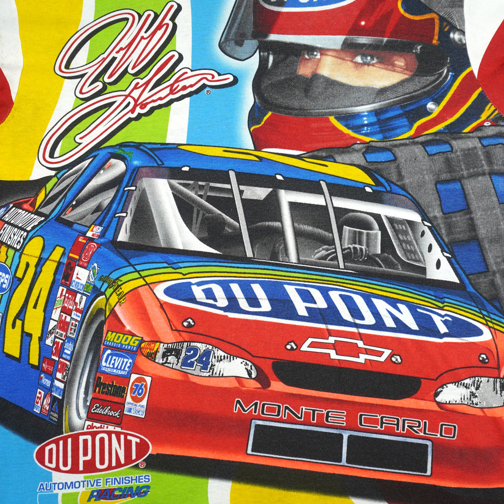 NASCAR (Chase) - Jeff Gordon DuPont Racing All Over Print T-Shirt 1990s X-Large Vintage Retro