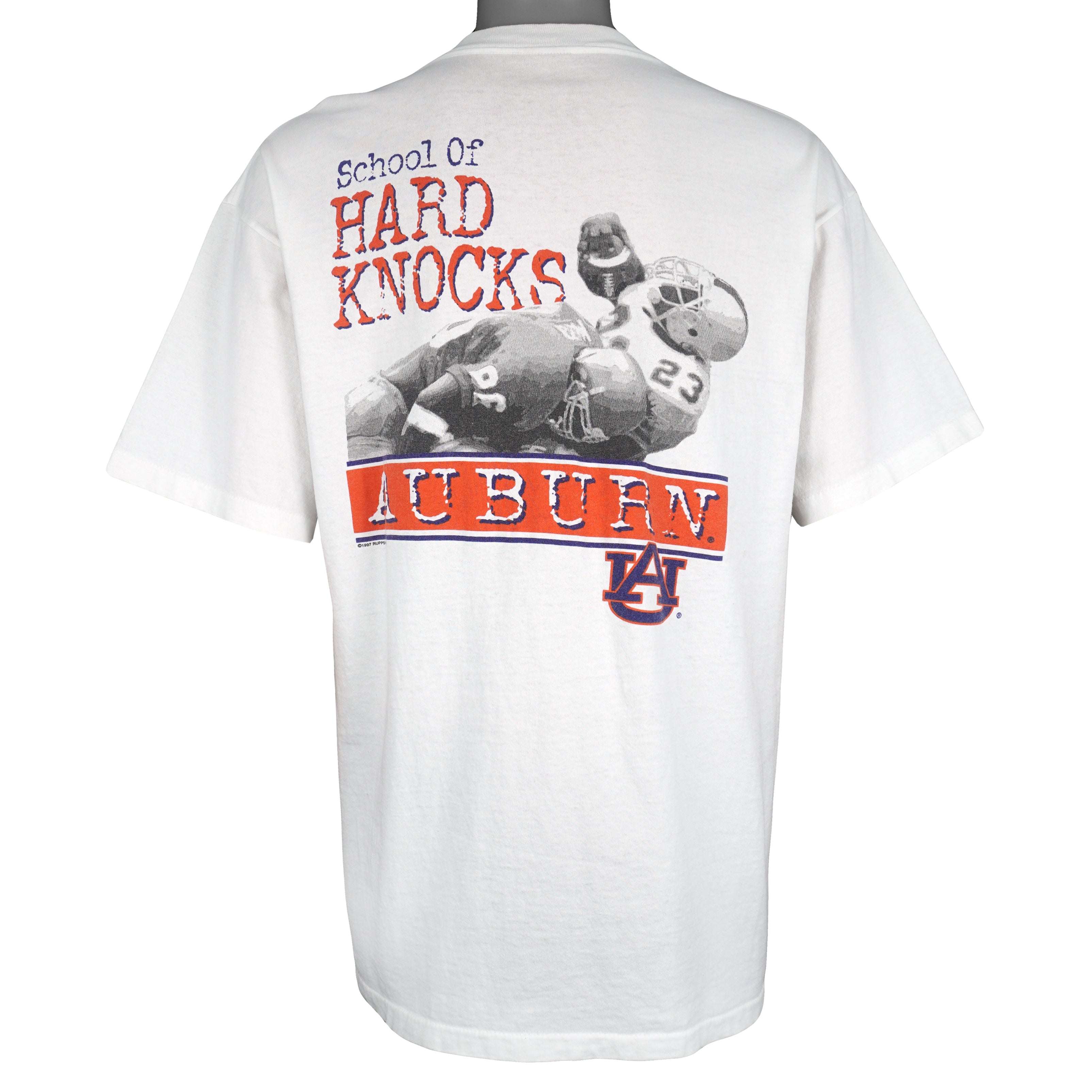 NCAA (Ruppshirts) - Auburn Tigers School Of Hard Knocks T-Shirt 1997 Large Vintage Retro