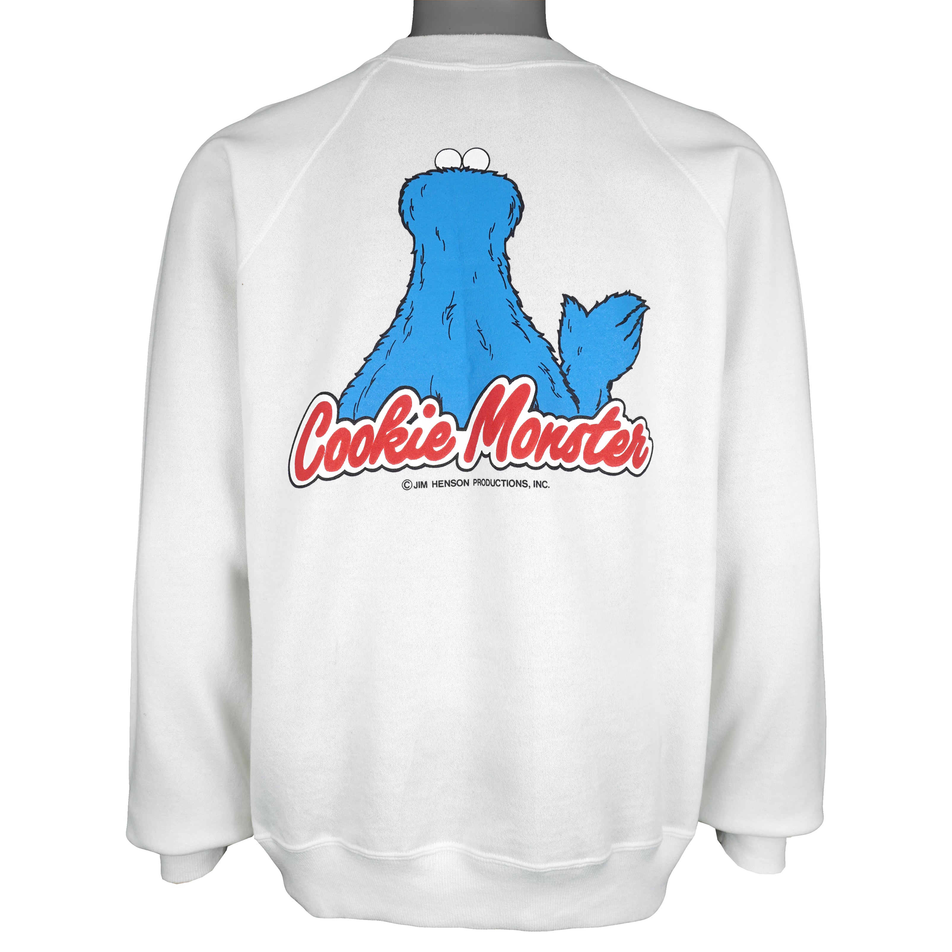 Vintage (Hanes) - Elmo Cookie Monster Crew Neck Sweatshirt 1990s Large Vintage Retro