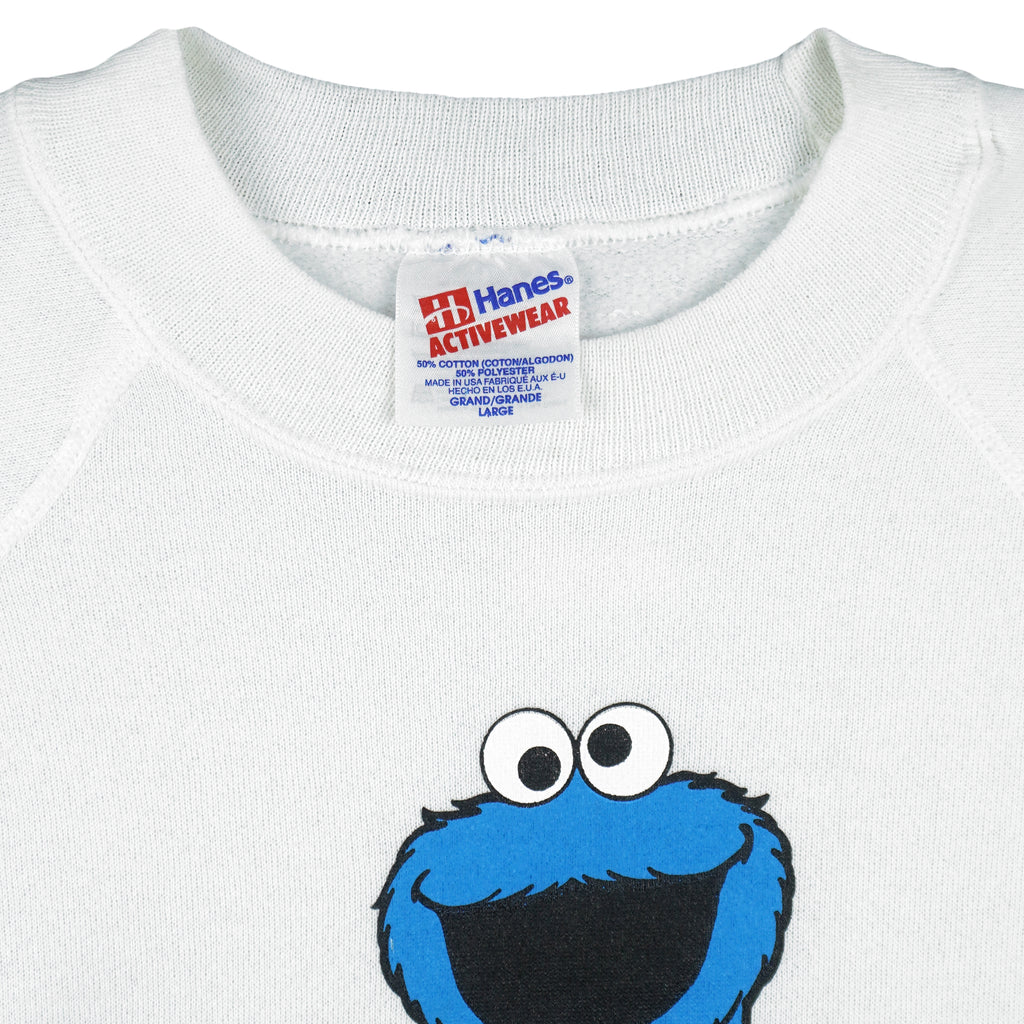 Vintage (Hanes) - Elmo Cookie Monster Crew Neck Sweatshirt 1990s Large Vintage Retro
