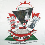 CFL - Calgary Stampeders VS Toronto Argonauts Grey Cup Champions T-Shirt 1991 Large Vintage Retro Football