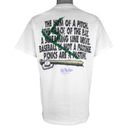Vintage (No Fear) - Baseball The Hum Of A Pitch T-Shirt 1990s Large Vintage Retro