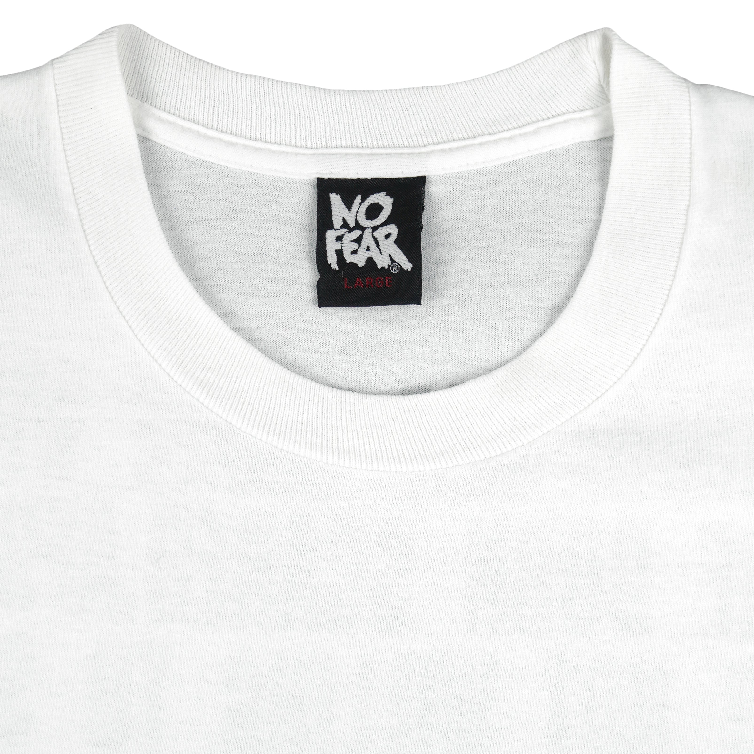 Vintage (No Fear) - We Eat Those People For Breakfast T-Shirt 1990s Large Vintage Retro