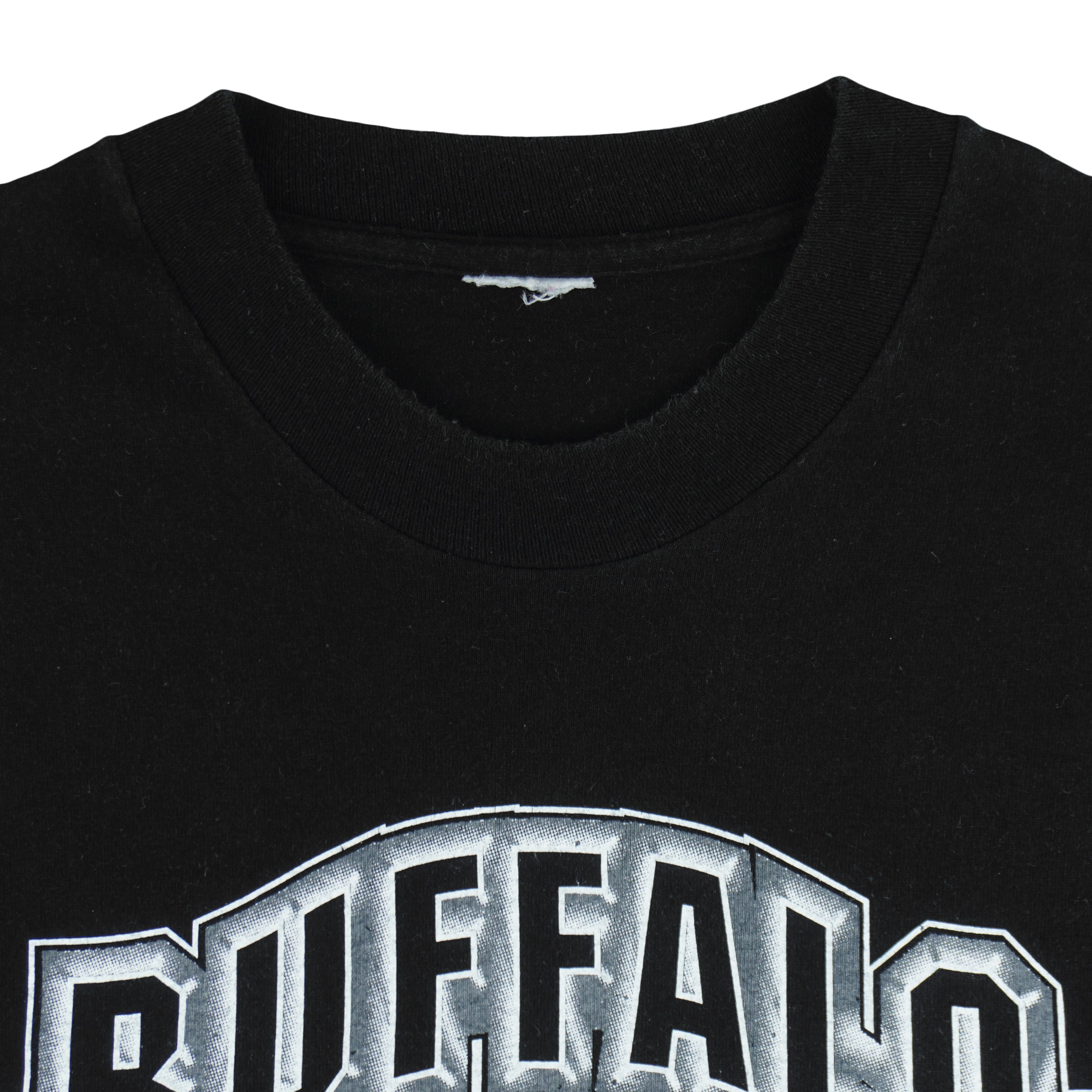NHL - Buffalo Sabres Big Spell-Out T-Shirt 1990s X-Large Vintage Retro Hockey