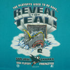 Starter (NHL) - San Jose Sharks Playoff Frenzy T-Shirt 1994 Large Vintage Retro Hockey
