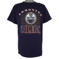 NHL - Blue Edmonton Oilers T-Shirt 1990s Large Vintage Retro Hockey