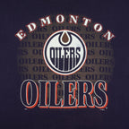 NHL - Blue Edmonton Oilers T-Shirt 1990s Large Vintage Retro Hockey
