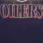 NHL - Blue Edmonton Oilers T-Shirt 1990s Large Vintage Retro Hockey