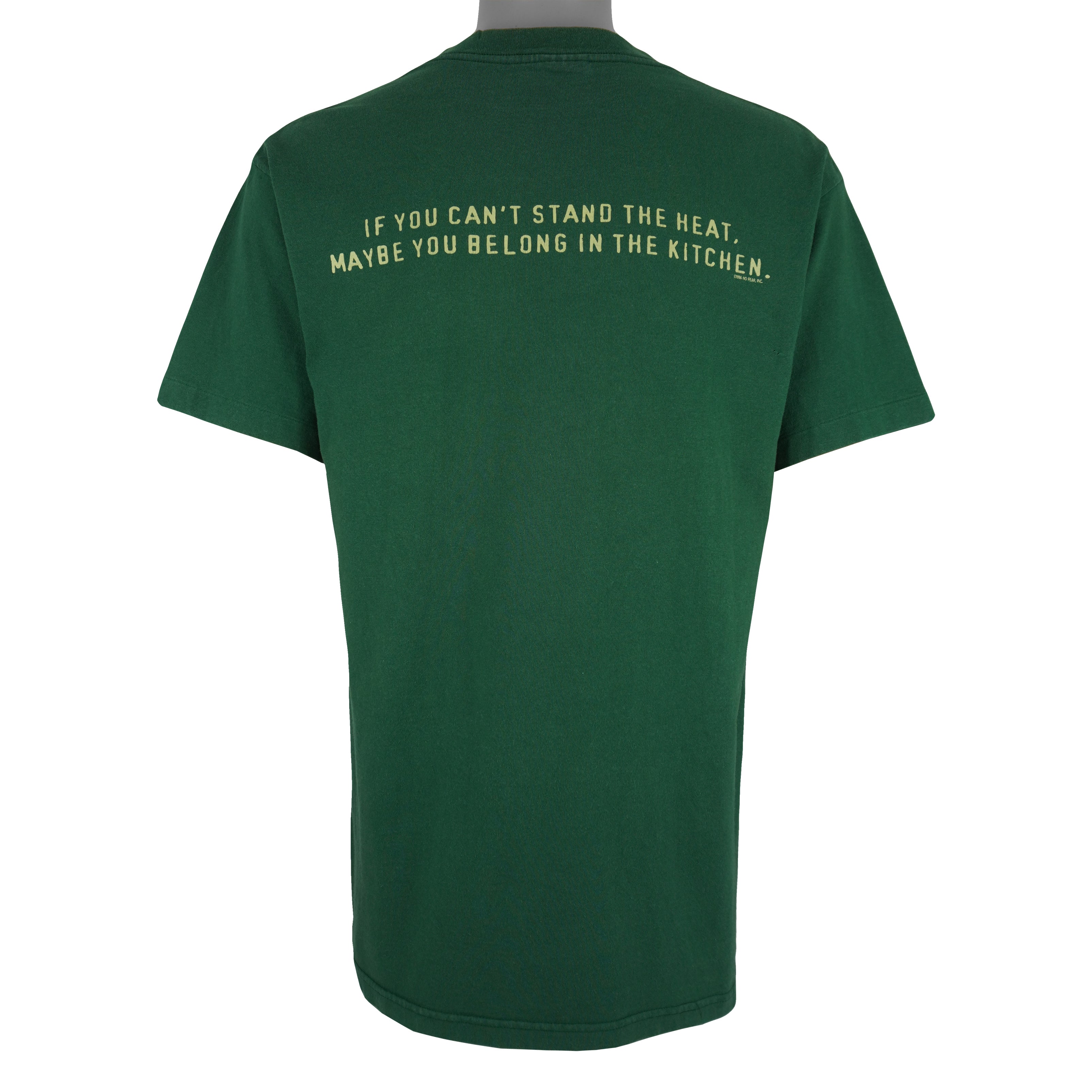 Vintage (No Fear) - If You Can't Stand The Heat, Maybe You Belong In The Kitchen T-Shirt 1996 Large Vintage Retro