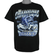 NHL (Lee) - Tampa Bay Lightning Champions T-Shirt 2004 Medium Vintage Retro Hockey