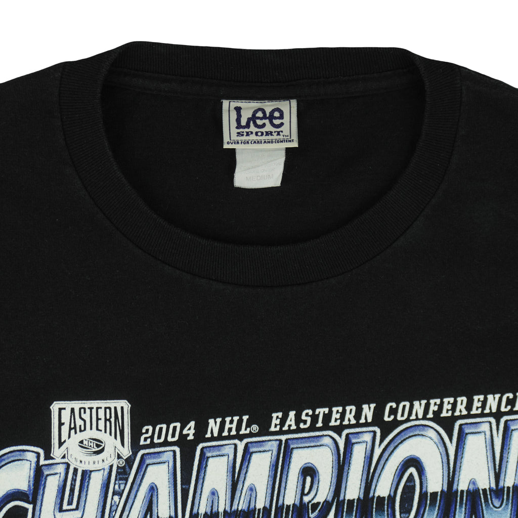 NHL (Lee) - Tampa Bay Lightning Champions T-Shirt 2004 Medium Vintage Retro Hockey