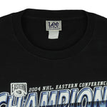 NHL (Lee) - Tampa Bay Lightning Champions T-Shirt 2004 Medium Vintage Retro Hockey