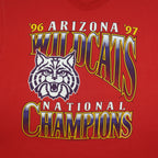NCAA (Hanes) - Arizona Wildcats National Champions Single Stitch T-Shirt 1997 X-Large Vintage Retro