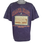 MLB (Nutmeg) - Atlanta Braves Members History T-Shirt 1990s X-Large Vintage Retro Baseball