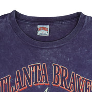 MLB (Nutmeg) - Atlanta Braves Members History T-Shirt 1990s X-Large Vintage Retro Baseball