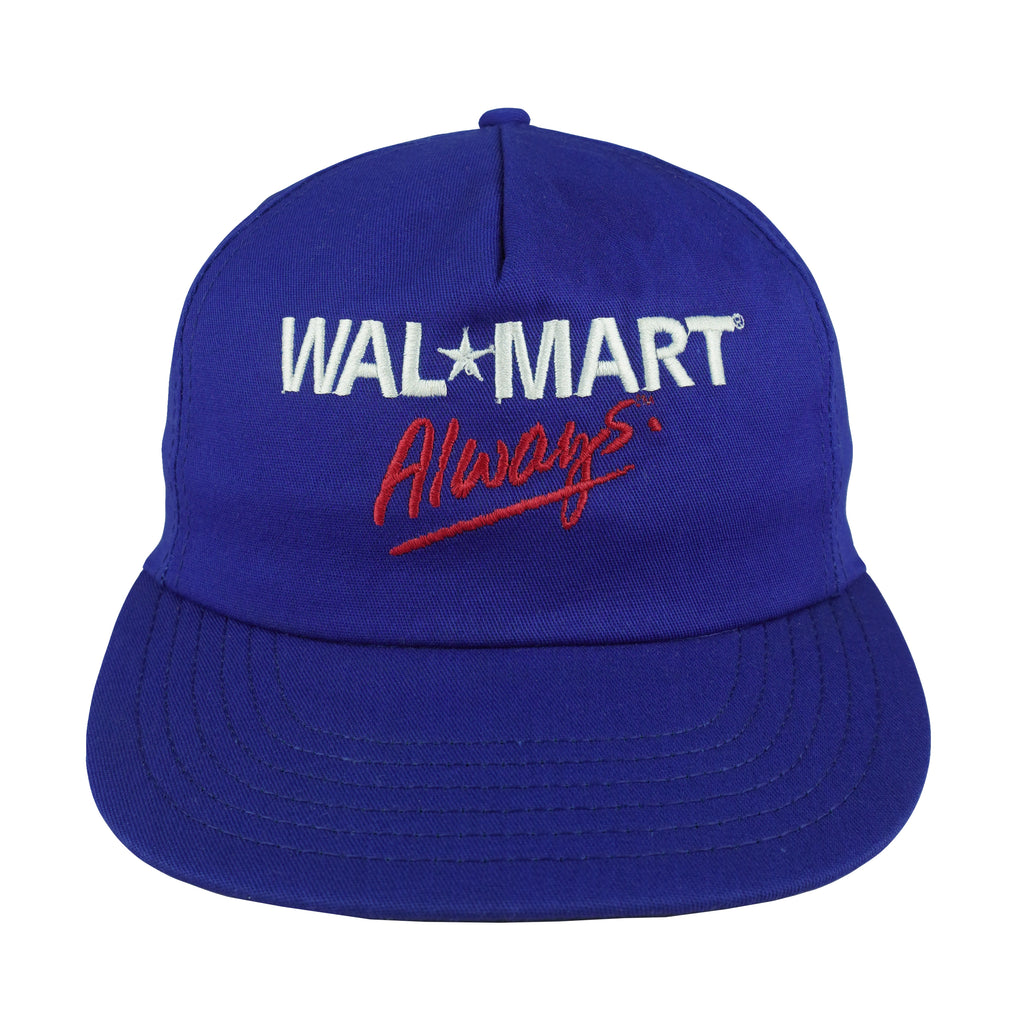 Vintage - Blue Walmart, Always Embroidered Snapback Hat 1990s OSFA Vintage Retro