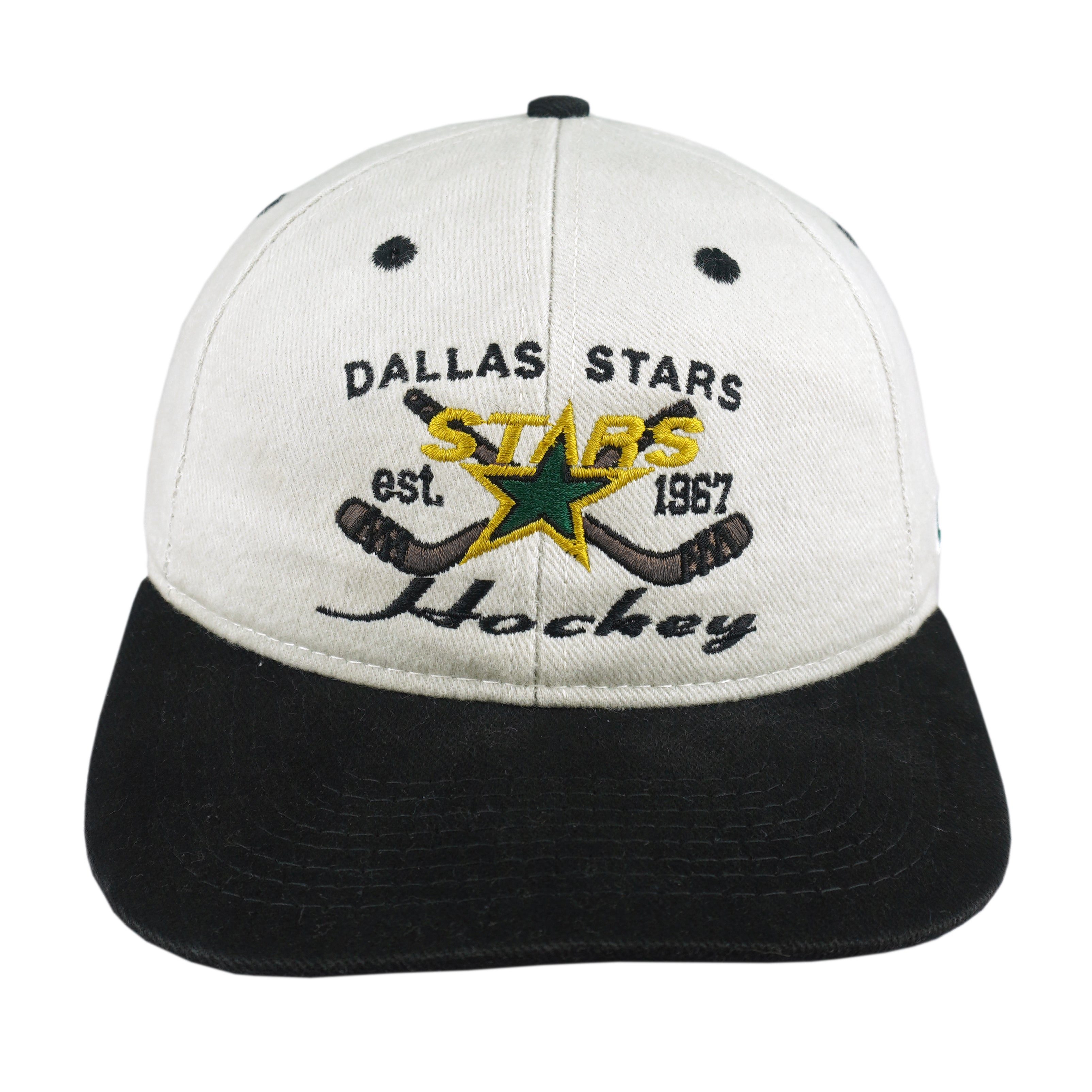 NHL (CCM) - Dallas Stars Snapback Hat 1990s OSFA Vintage Retro Hockey