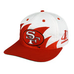 NFL (Logo Athletic) - San Francisco 49ers Shark Tooth Snapback Hat 1990s OSFA Vintage Retro Football