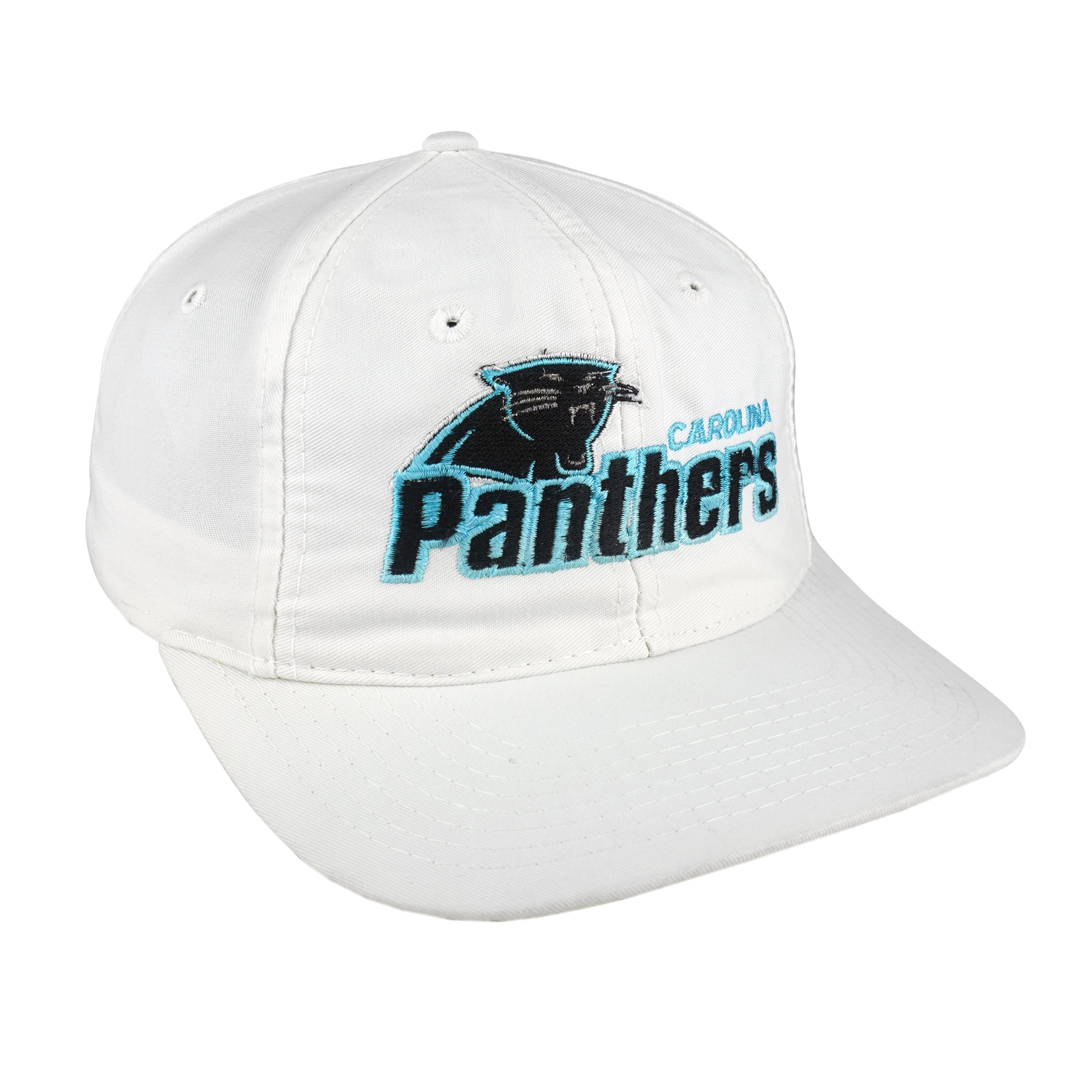 NFL (The Game) - Carolina Panthers Embroidered Snapback Hat 1990s Vintage Retro Football