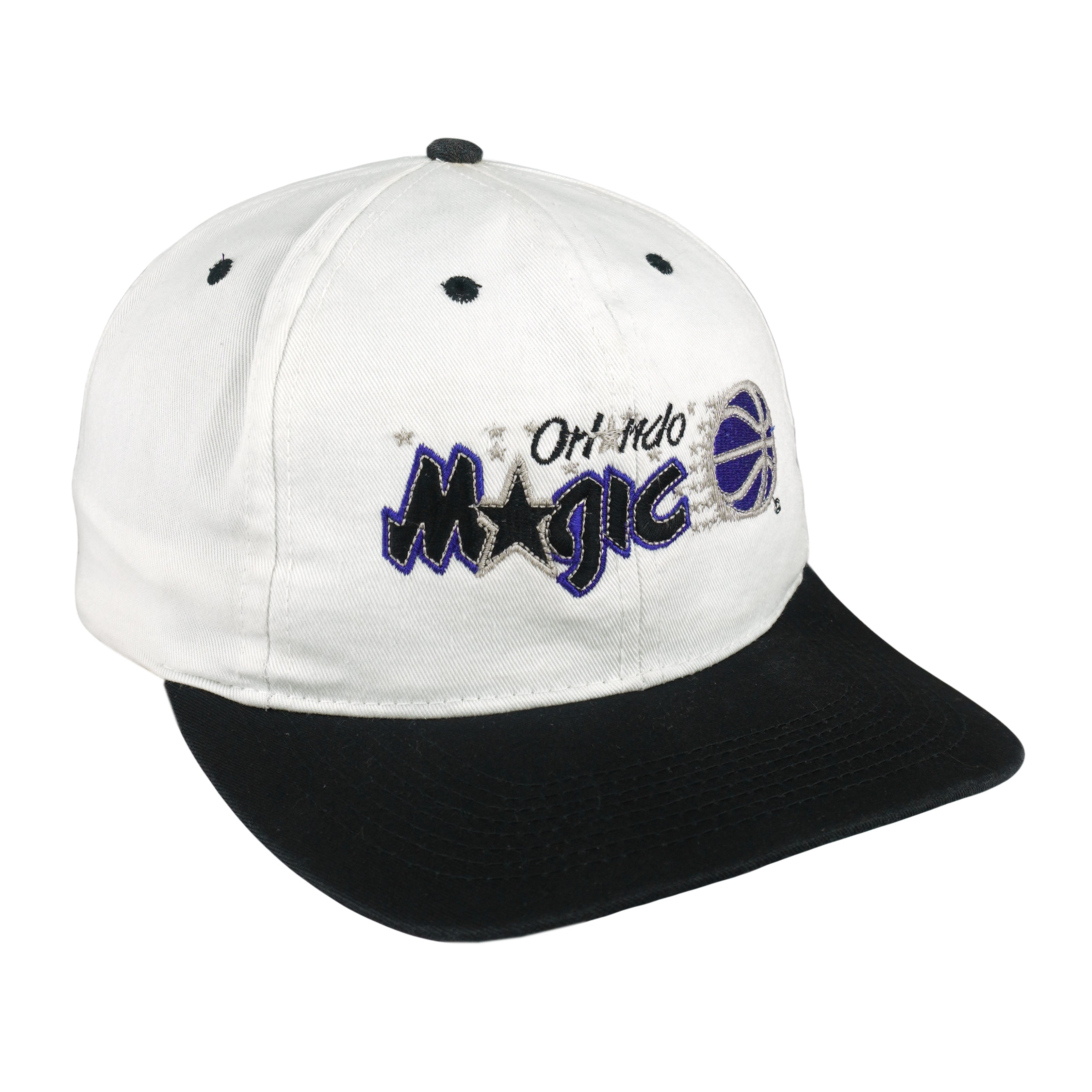NBA (Competitor) - Orlando Magic Embroidered Snapback Hat 1990s OSFA Vintage Retro Basketball