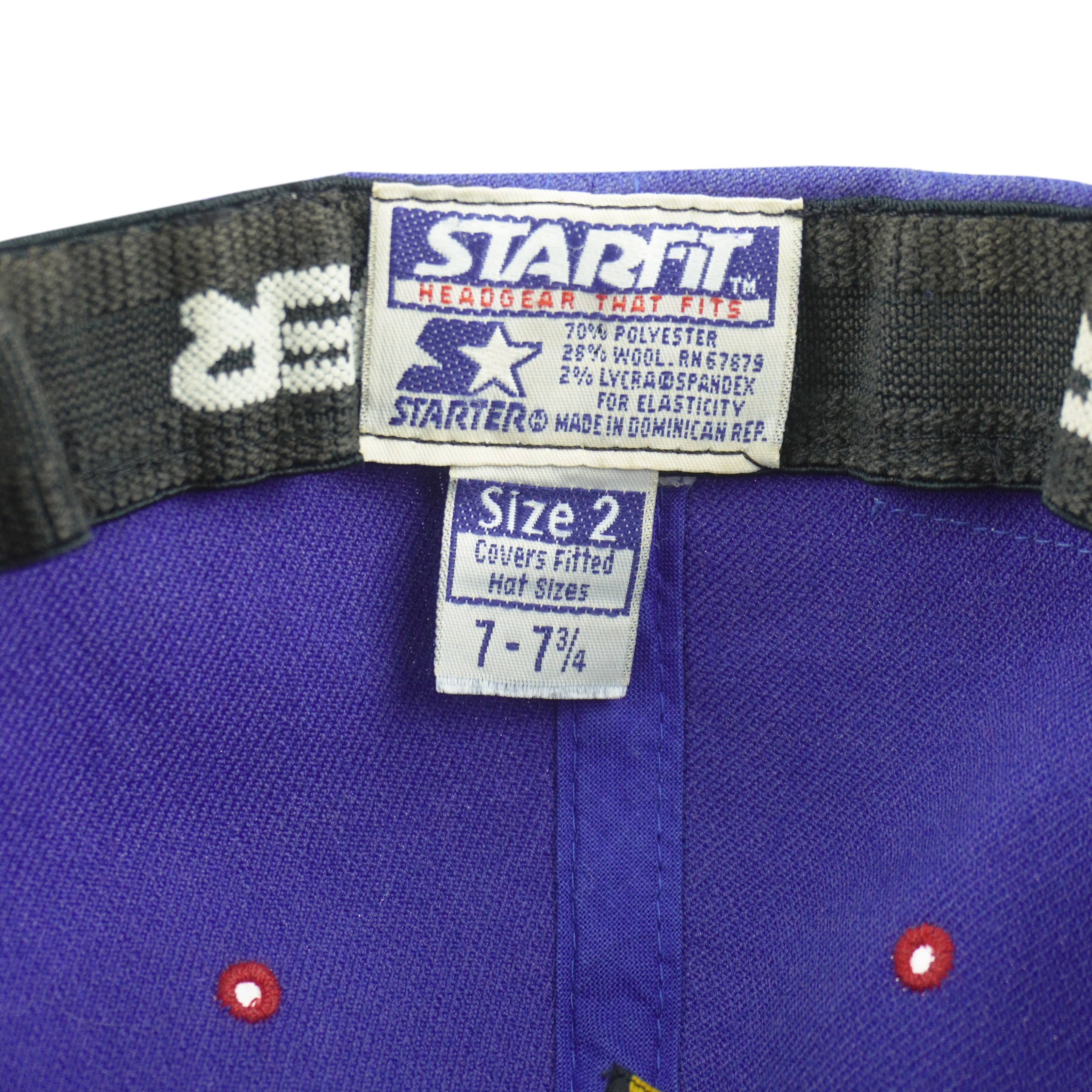 Starter - Buffalo Bills Embroidered Fitted Hat 1990s Size 7 3/4