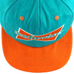 Budweiser - Teal & Orange Embroidered Snapback Hat 1990s OSFA Vintage Retro