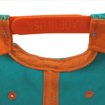Budweiser - Teal & Orange Embroidered Snapback Hat 1990s OSFA Vintage Retro