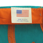 Budweiser - Teal & Orange Embroidered Snapback Hat 1990s OSFA Vintage Retro