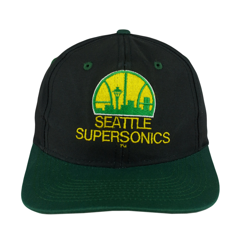 NBA (Competitor) - Seattle SuperSonics Embroidered Snapback Hat 1990s OSFA Vintage Retro Basketball