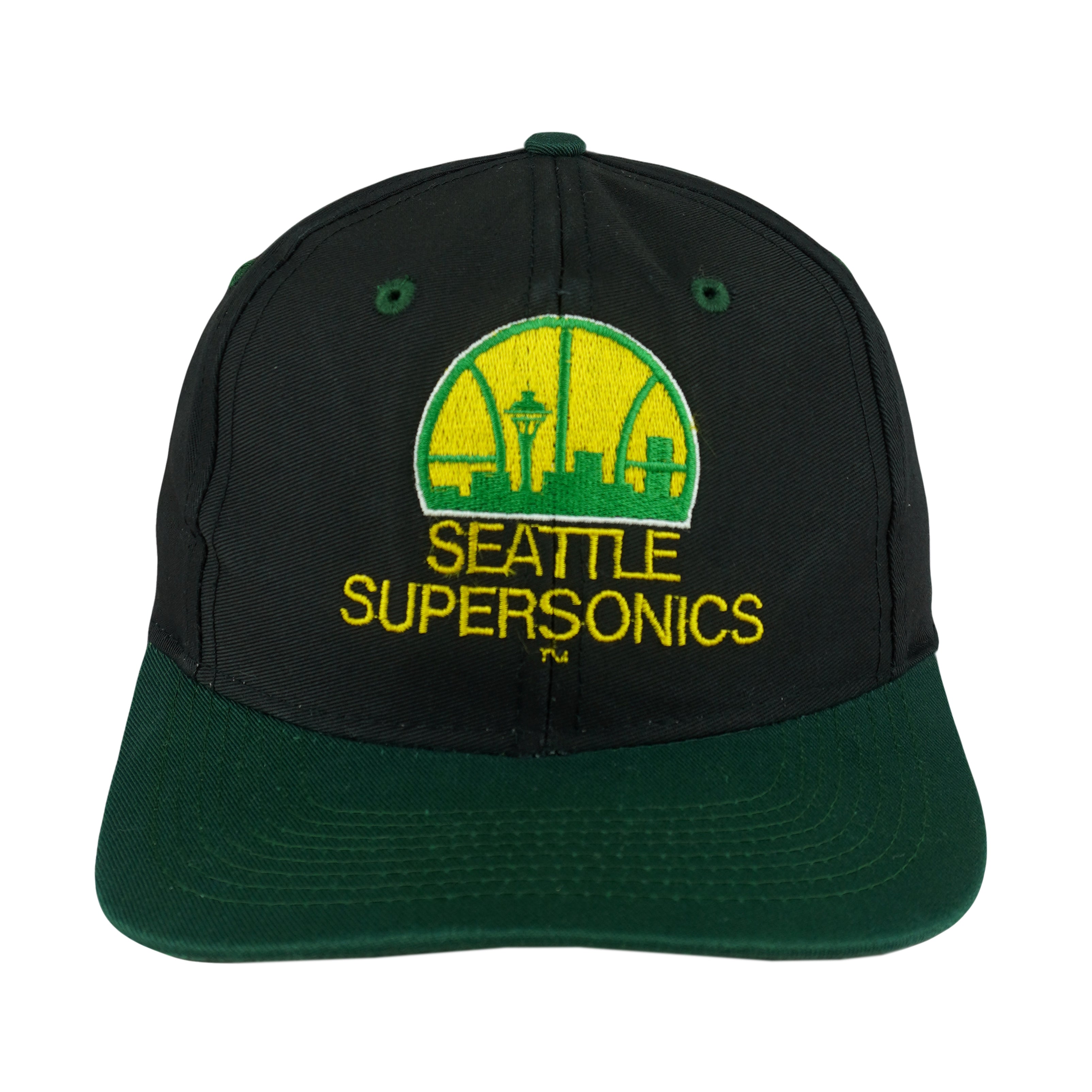 NBA (Competitor) - Seattle SuperSonics Embroidered Snapback Hat 1990s OSFA Vintage Retro Basketball