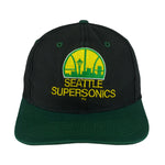 NBA (Competitor) - Seattle SuperSonics Embroidered Snapback Hat 1990s OSFA