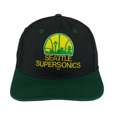NBA (Competitor) - Seattle SuperSonics Embroidered Snapback Hat 1990s OSFA