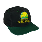 NBA (Competitor) - Seattle SuperSonics Embroidered Snapback Hat 1990s OSFA Vintage Retro Basketball
